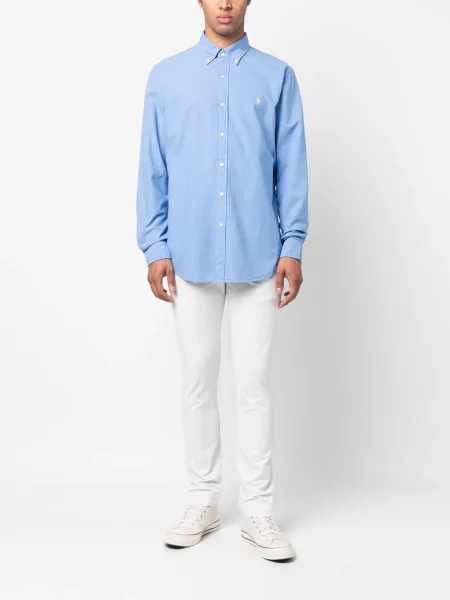 Skinny kalhoty Polo Ralph Lauren bílé