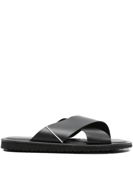 Sandale Geox din piele cu bretele negru