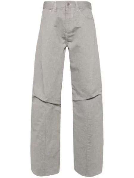 Straight fit džíny Maison Margiela s 5 kapsami šedé