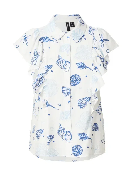 VERO MODA Palaidinė VMSEASHELL mėlyna / šviesiai mėlyna balta