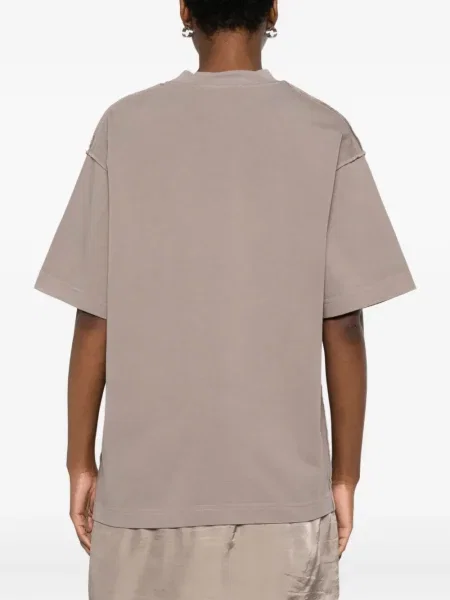 Tricou Federico Cina cu decolteu rotund maro