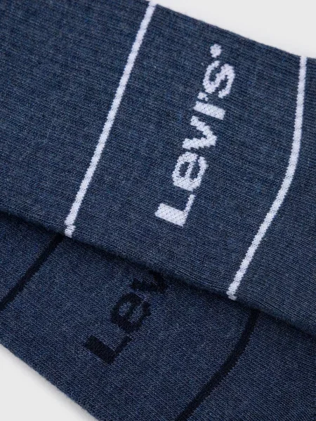 Ciemnoszare skarpetki Levi's Short Cut Logo 2 pary szare