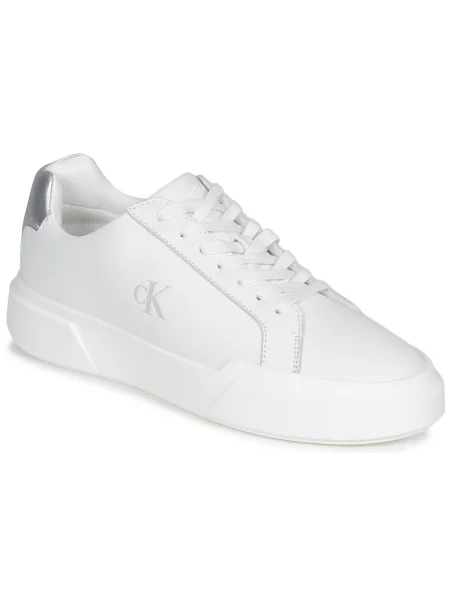 Blugi Calvin Klein din dantelă alb
