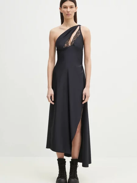 Coperni rochie Asymmetric Long maxi evazată negru