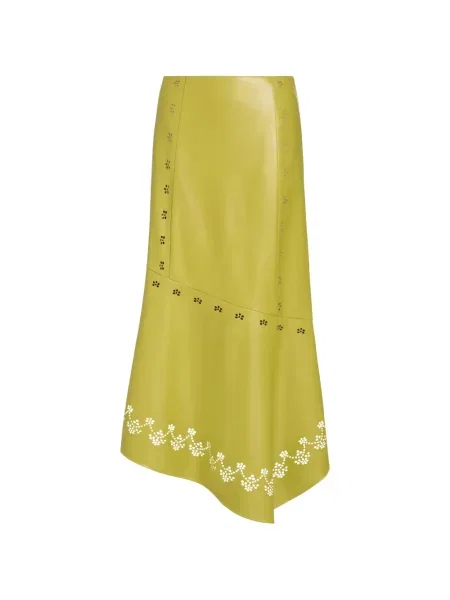 Fustă midi Marie Oliver asimetrică verde