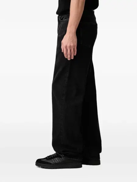 Jeansy straight leg Lacoste czarne