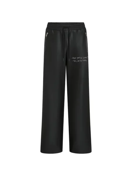 Pantaloni Karl Lagerfeld Jeans cu imagine alergare negru