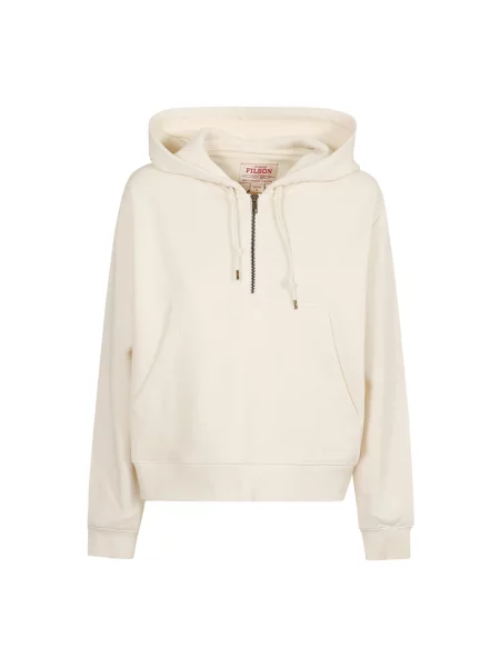 Bluza z kapturem Filson z kapturem frotte biała