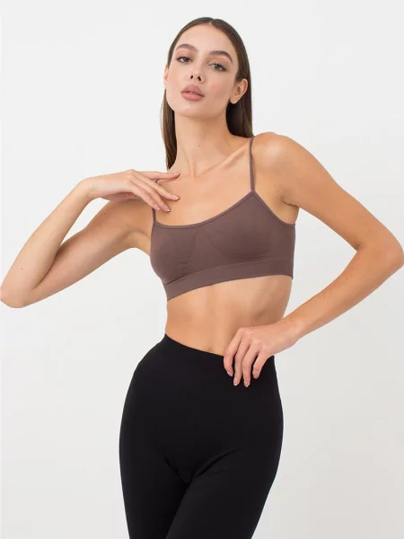 Бюстгальтер Giulia Cami Top мікрофібра коричневий