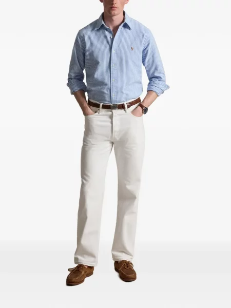 Șosete Polo Ralph Lauren cu model herringbone cu broderie plasă albastru