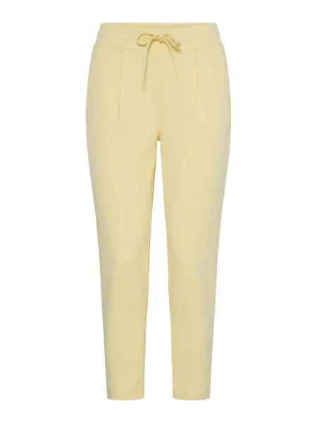 ICHI Pantaloni cutați KATE pastel galben