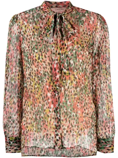 Блуза Twinset с панделка червено