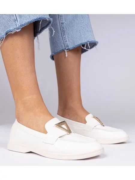 Mocasini D/ceo alb