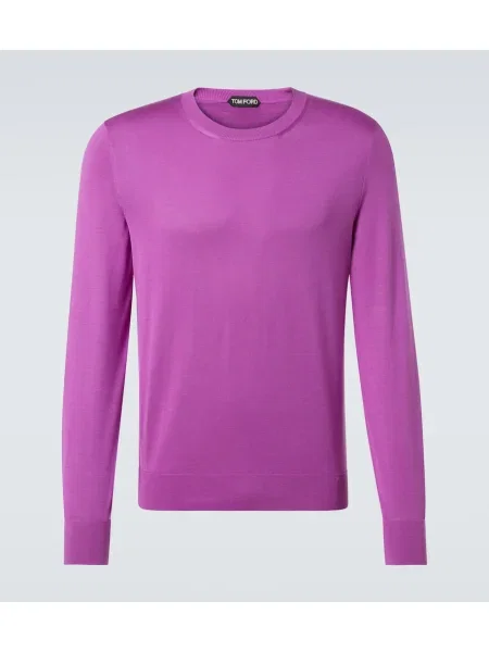 Svilen pulover Tom Ford vijolična