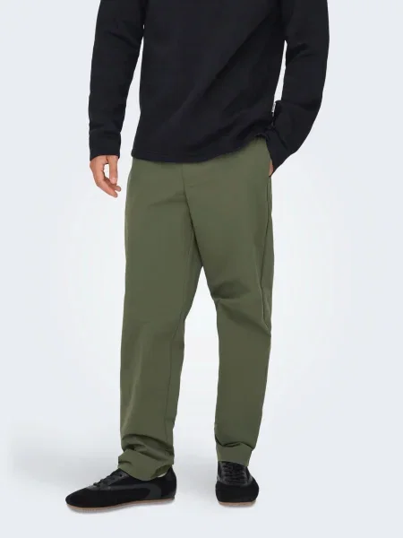 Only & Sons Chino hlače ONSFLEX oliva