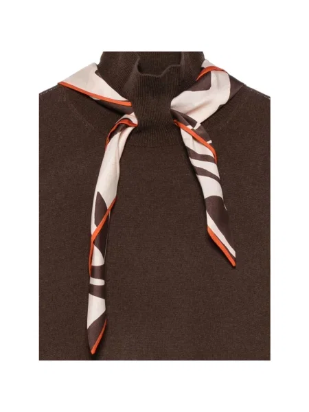 Sweter z golfem Seventy brązowy
