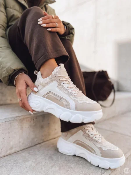 Sneakersy TIRA Dstreet beżowe