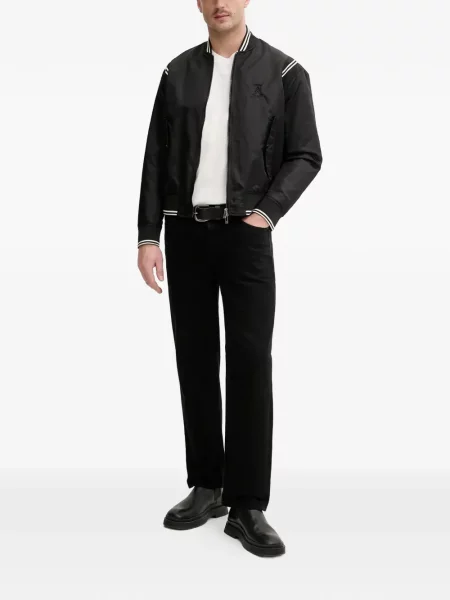 Geacă Armani Exchange cu dungi negru