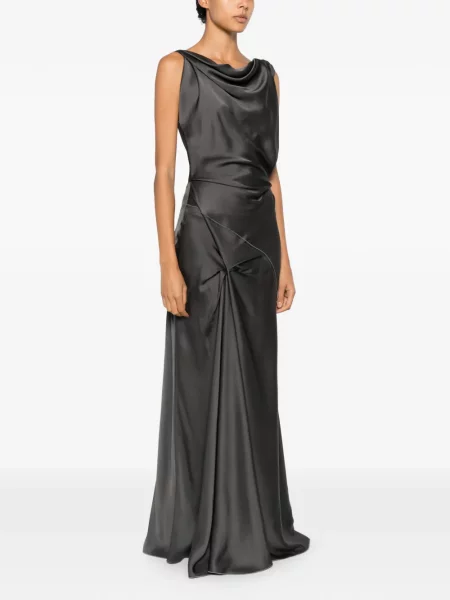 Rochie maxi Victoria Beckham gri