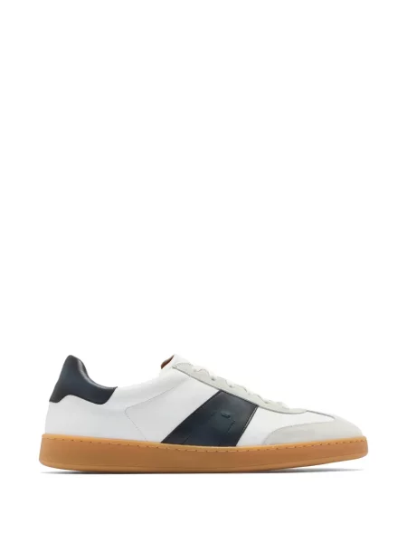 Sneakerși Magnanni din piele de căprioară alb