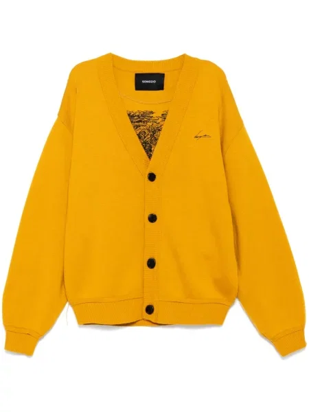 Cardigan Songzio cu broderie galben