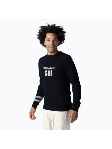 Pánský svetr Rossignol Signature Rossignol Knit black černý