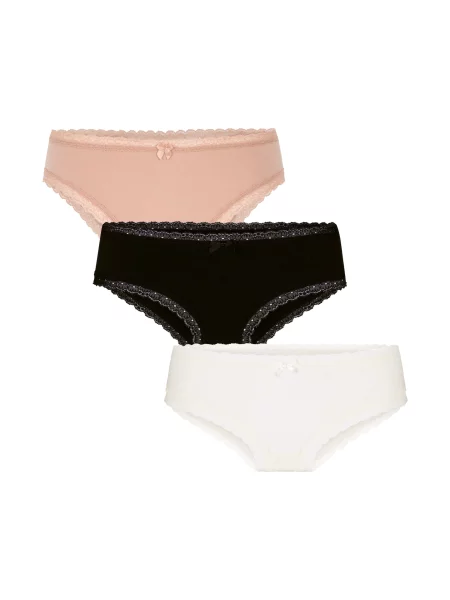 Hunkemöller Slip Georgia maro deschis / negru alb