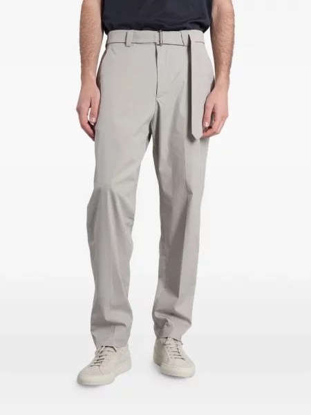 Cu centură pantaloni Low Brand gri