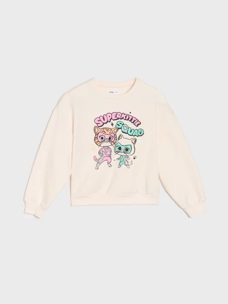 Sinsay mikina Disney SuperKitties krémová