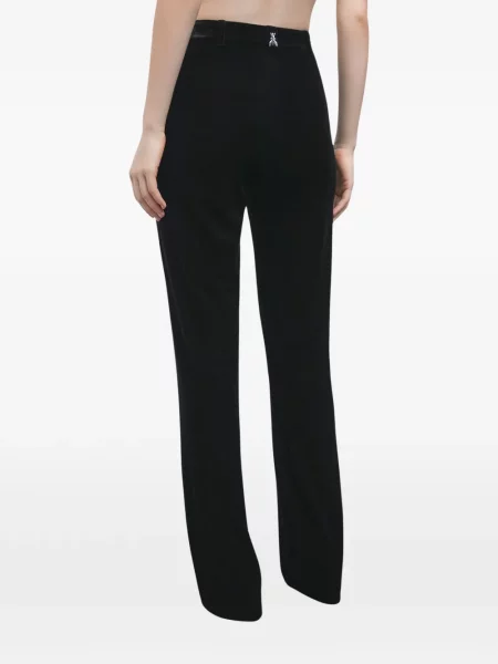 Pantaloni Patrizia Pepe de catifea negru