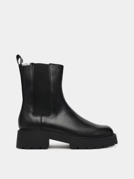 Кожаные ботинки Calvin Klein черные