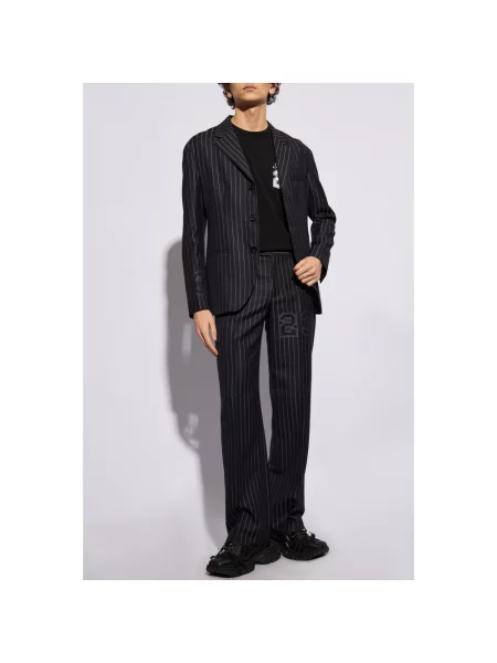 Spodnie Off-white wełniane z nadrukiem białe