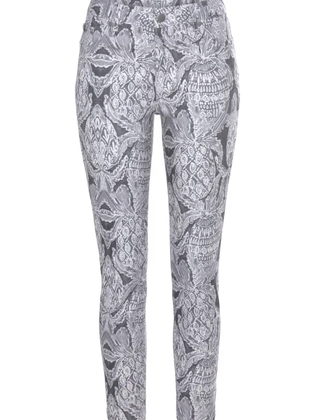 LASCANA Pantaloni gri alb