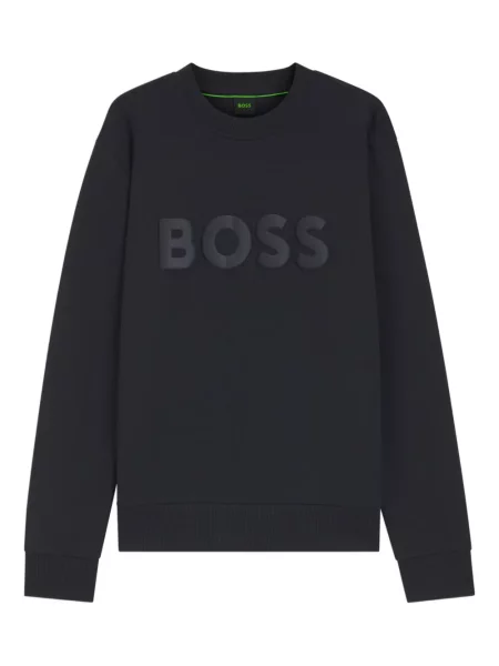 Hanorac crewneck Boss cu imagine albastru