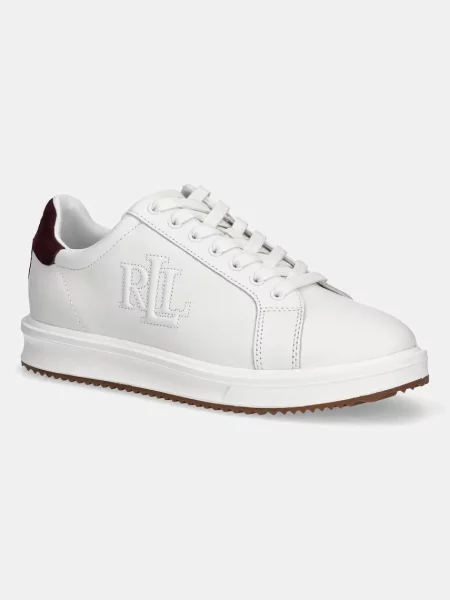 Кожени маратонки Lauren Ralph Lauren Ainsley бяло