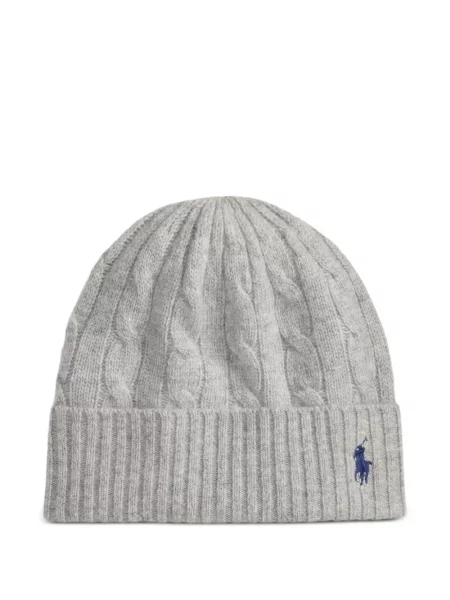 Căciulă Polo Ralph Lauren cu broderie cu dungi cowboy roșu