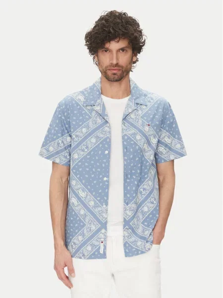 Tommy Jeans Košulja Svijetloplava