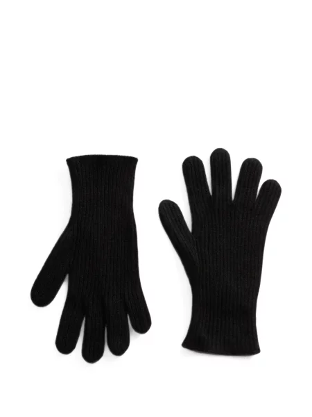 Kašmírové rukavice Woolrich černé