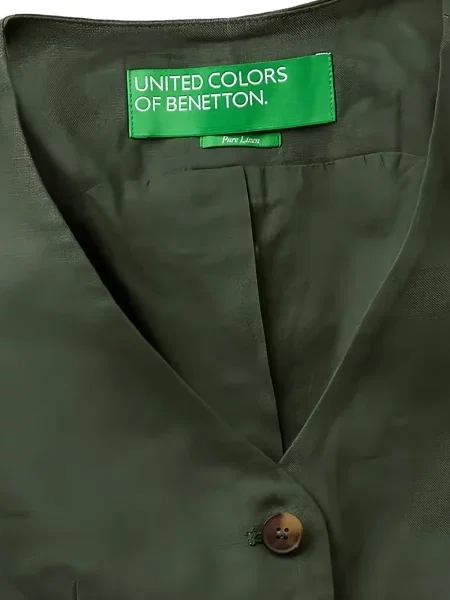 Vestă Benetton cu decolteu în V verde