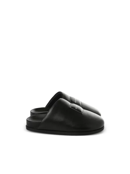 Klapki mules Givenchy skórzane bez obcasa czarne