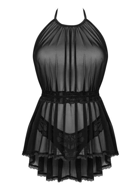 Комплект: бэби-долл и трусики Комплект_Obsessive_Serafia_babydoll чорний