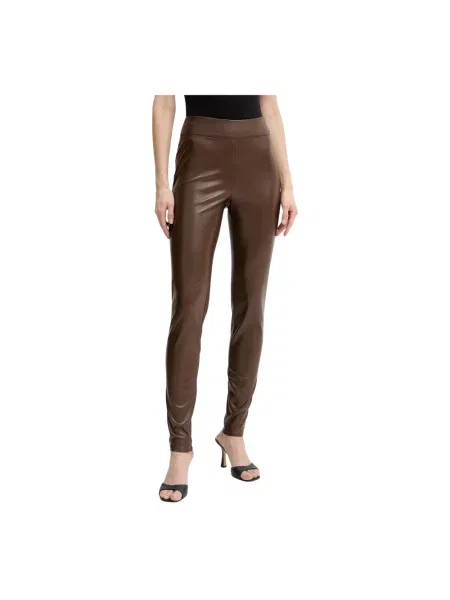 Guess Legginsy Khaki brązowe