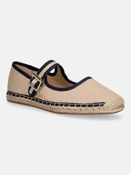 Tommy Hilfiger espadrilky dámske BUCKLE MARYJANE ESPADRILLE béžová