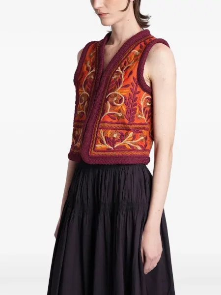 Geacă Antik Batik fără mâneci portocaliu