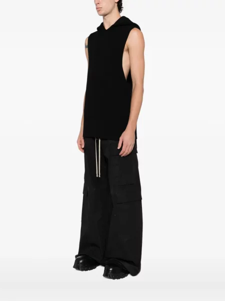 Majica s kapuljačom Rick Owens s kapuljačom crna