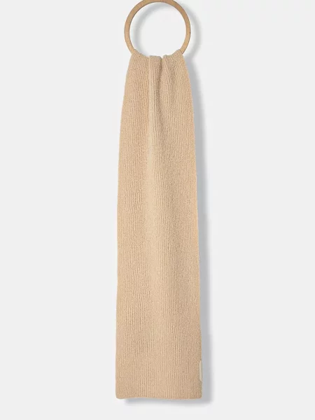 Вълнен шал Lanvin с изчистен дизайн бежово