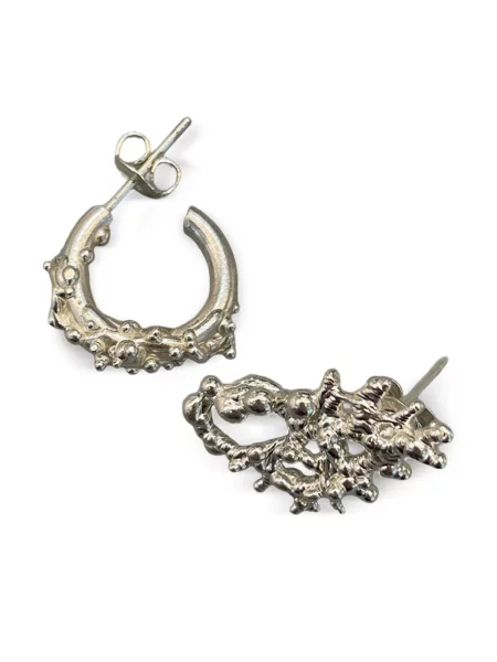 Σκουλαρίκια Alga Jewelry ασημί