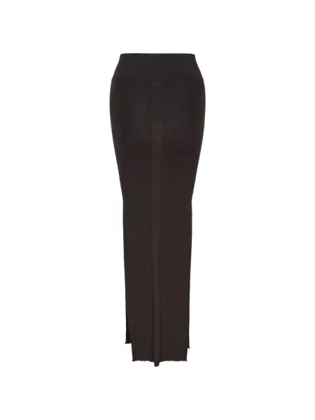 Fusta maxi Rick Owens tricotate maro