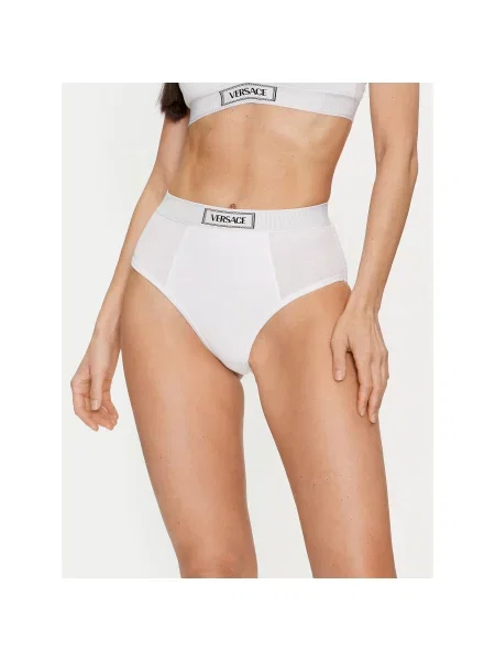 Versace Класичні труси з високою талією білий
