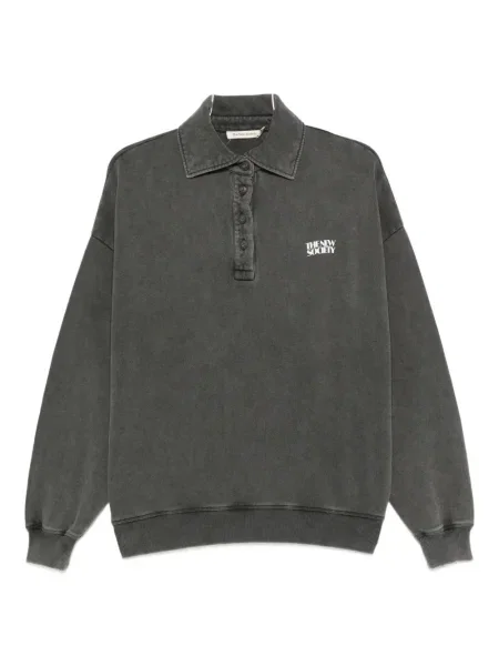 Polo The New Society cu imagine gri